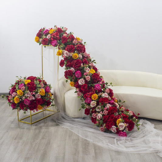 DWD151 New arrival pink red ball runner table runner centerpiece row decor wedding party porch decor