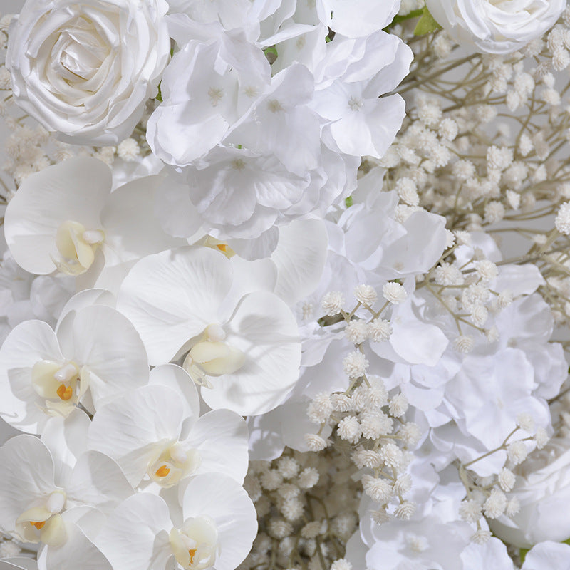 DWD164 High quality 190+230cm white babybreath orchid porch horn arch background wedding party floral backdrop