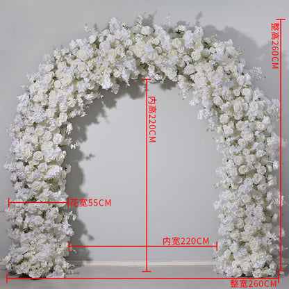DWD165 Hot sale 2.4*2.4m white cherry blossom hydrangea rose flower arch U style door arch porch decor wedding party floral backdrop