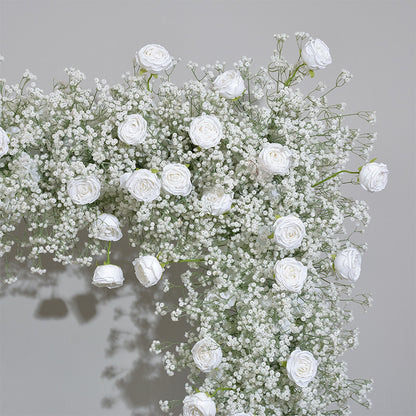 DWD166 Hot sale 2*2.4m white babybreath rose flower arch door arch porch decor wedding party floral backdrop