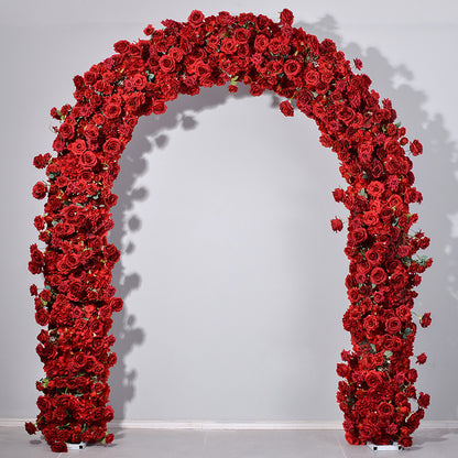 DWD167 Hot sale 2*2.4m red rose flower arch U style door arch porch decor wedding party floral backdrop