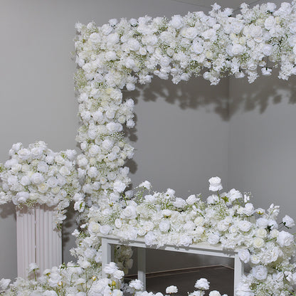 DWD169 New style white rose flower arch  table decor background wedding party floral backdrop arrangement