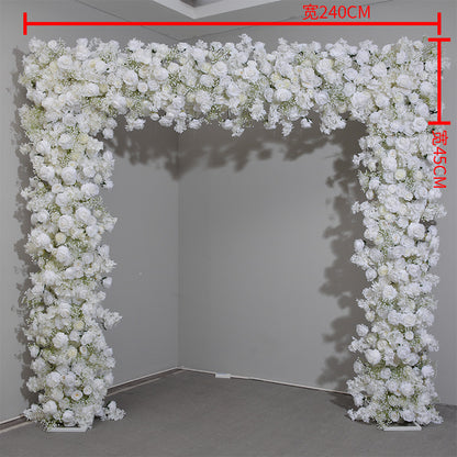 DWD169 New style white rose flower arch  table decor background wedding party floral backdrop arrangement