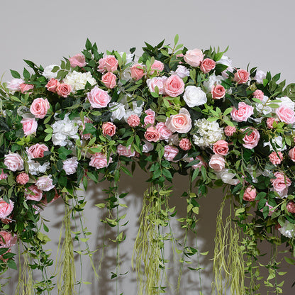DWD170 Hot sale 2m pink rose round arch background wedding party floral backdrop arrangement