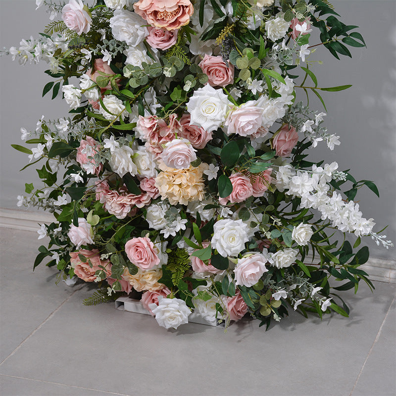 DWD176 New style 230+230cm pink coffee color horn arch background wedding party floral backdrop porch decor