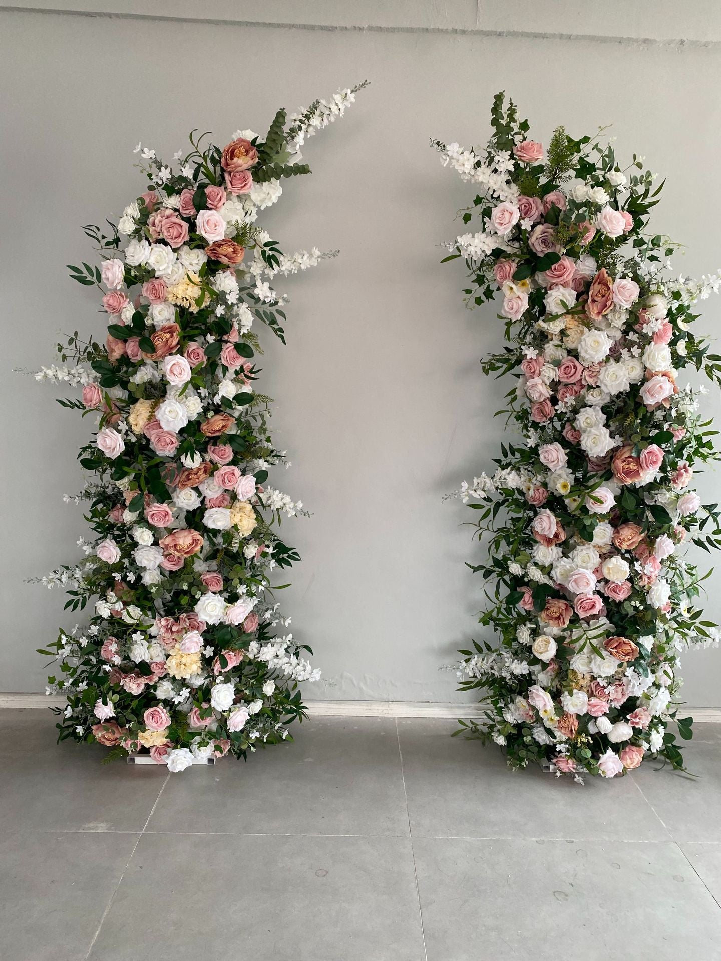 DWD176 New style 230+230cm pink coffee color horn arch background wedding party floral backdrop porch decor