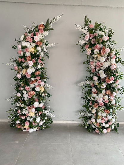 DWD176 New style 230+230cm pink coffee color horn arch background wedding party floral backdrop porch decor