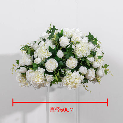 DWD183 Artificial hydrangea rose flower ball table centerpiece decor wedding event arrangement