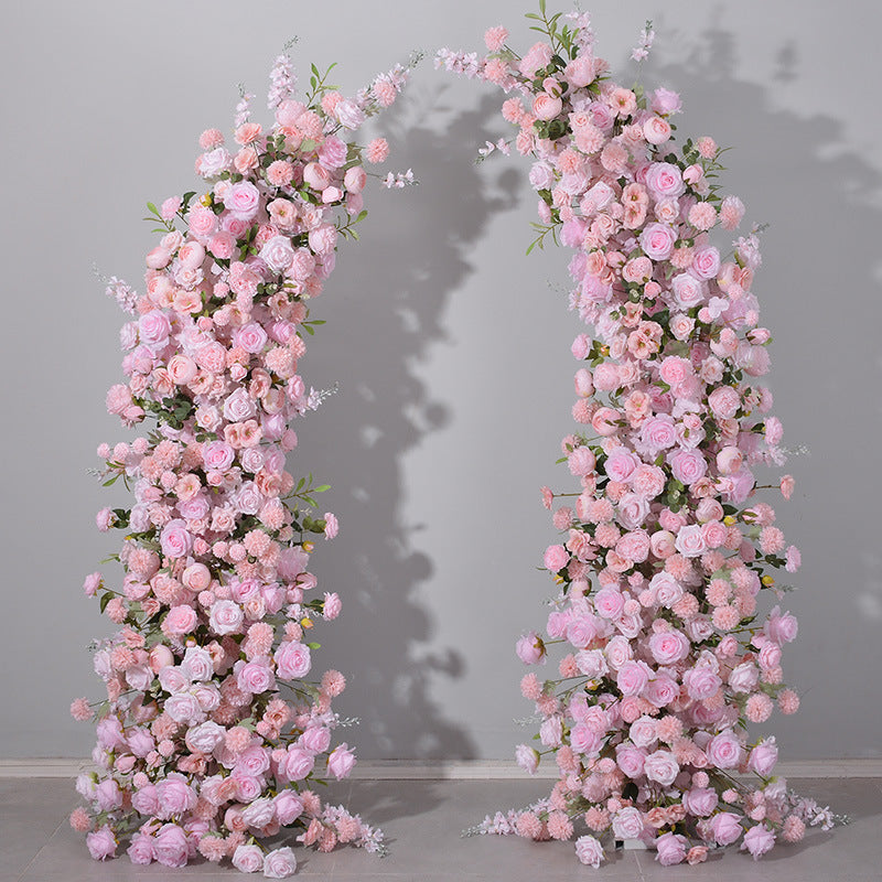 DWD189 High quality 210+230cm pink horn arch background wedding party floral backdrop porch decor