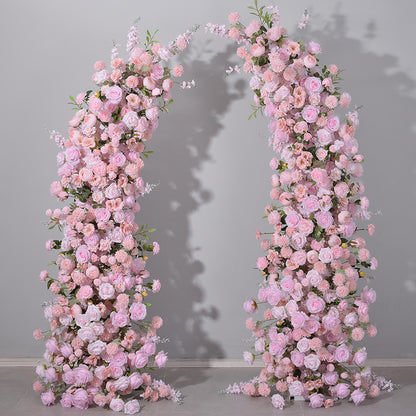 DWD189 High quality 210+230cm pink horn arch background wedding party floral backdrop porch decor