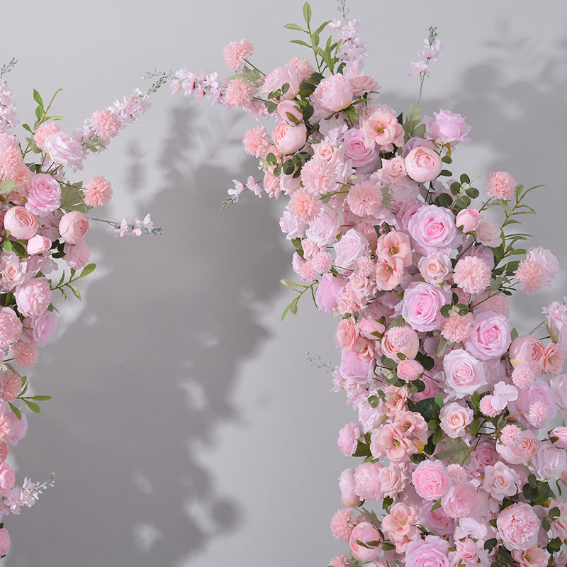 DWD189 High quality 210+230cm pink horn arch background wedding party floral backdrop porch decor