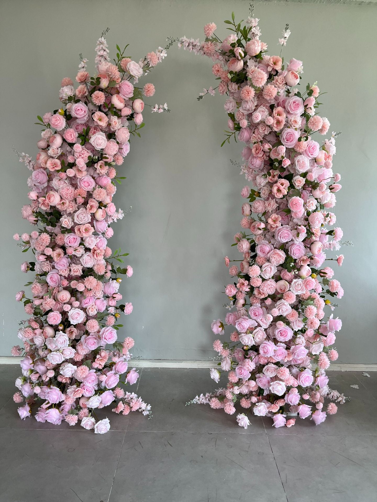 DWD189 High quality 210+230cm pink horn arch background wedding party floral backdrop porch decor