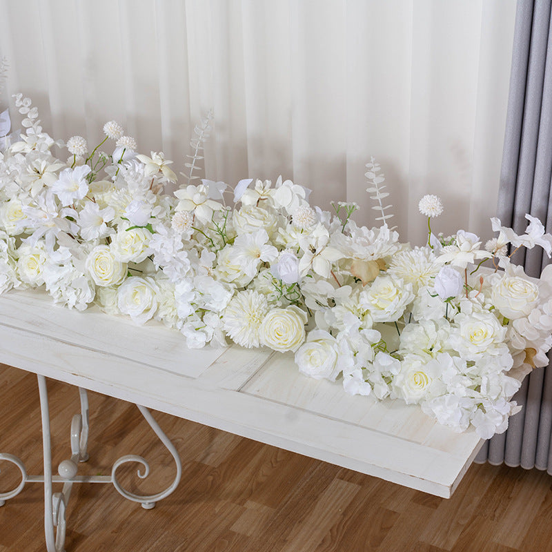 DWD020 Artificial colorful flower runner table decoration wedding floral arrangement
