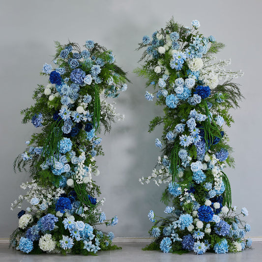 DWD207 New arrival 210+230cm greenery blue horn arch pastoral flower decor wedding event floral desigh