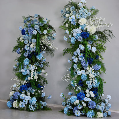 DWD207 New arrival 210+230cm greenery blue horn arch pastoral flower decor wedding event floral desigh