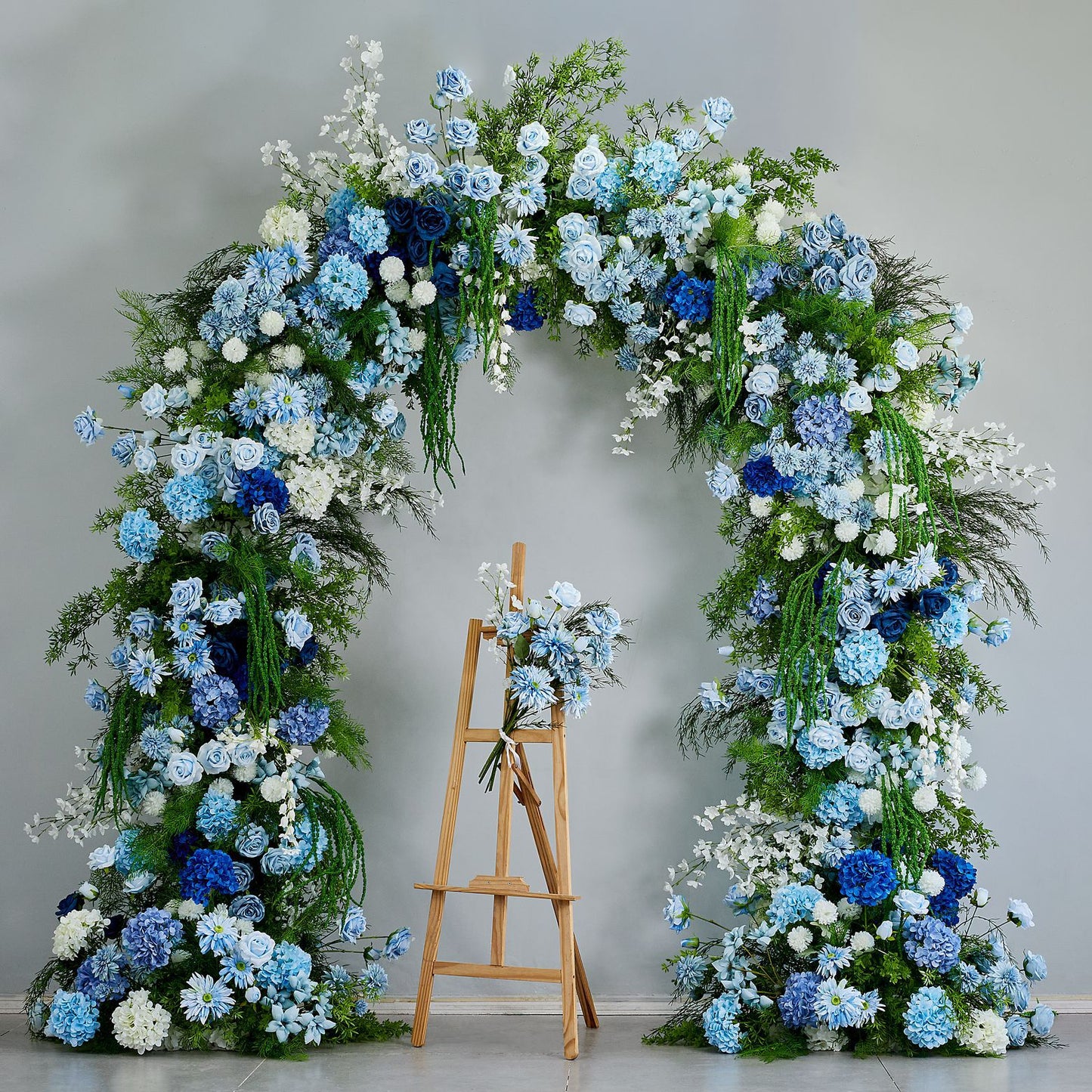 DWD209 New arrival 260cm height U arch blue pastoral flower crafts background wedding party floral porch arrangement