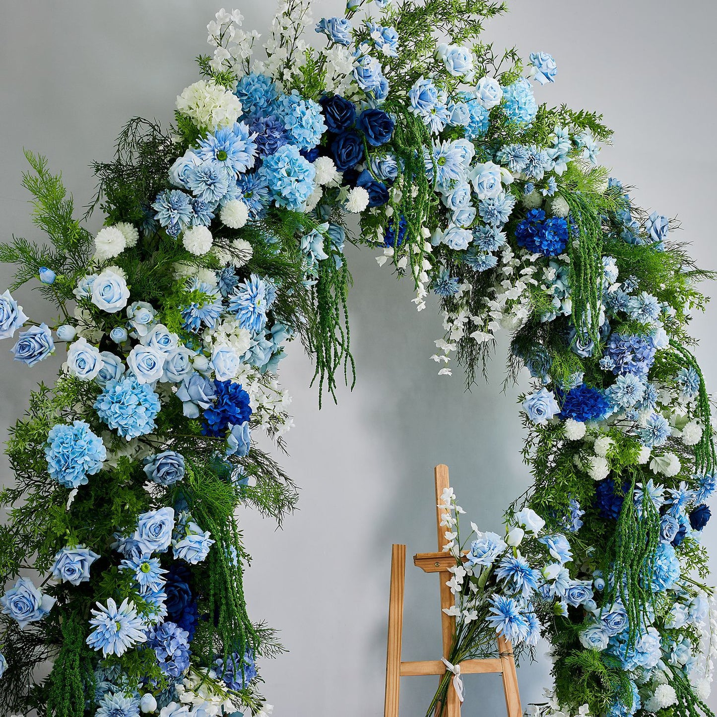 DWD209 New arrival 260cm height U arch blue pastoral flower crafts background wedding party floral porch arrangement