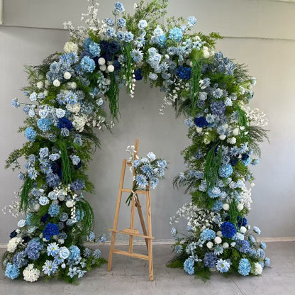 DWD209 New arrival 260cm height U arch blue pastoral flower crafts background wedding party floral porch arrangement