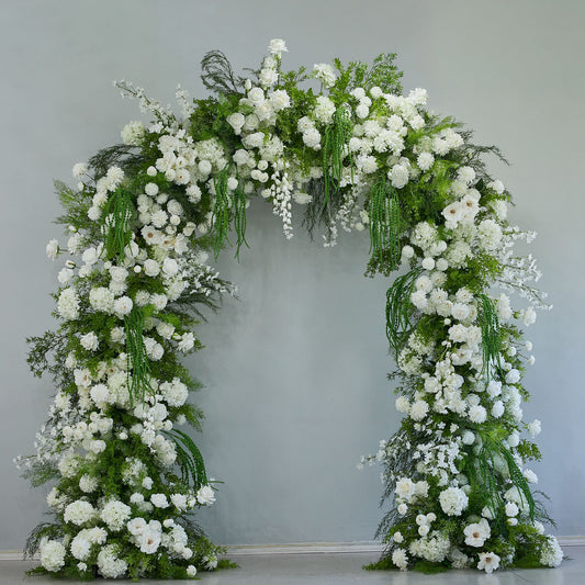 DWD211 New arrival 260cm height U arch white greenery garden flower crafts  wedding party floral porch design