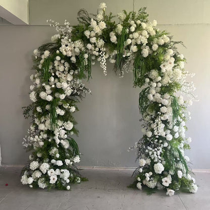 DWD211 New arrival 260cm height U arch white greenery garden flower crafts  wedding party floral porch design