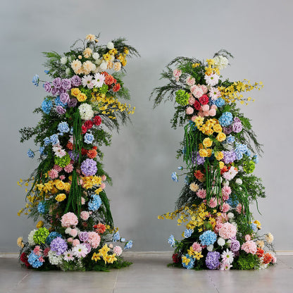 DWD212 New arrival 210+230cm colorful horn arch pastoral flower crafts wedding event floral arrangement