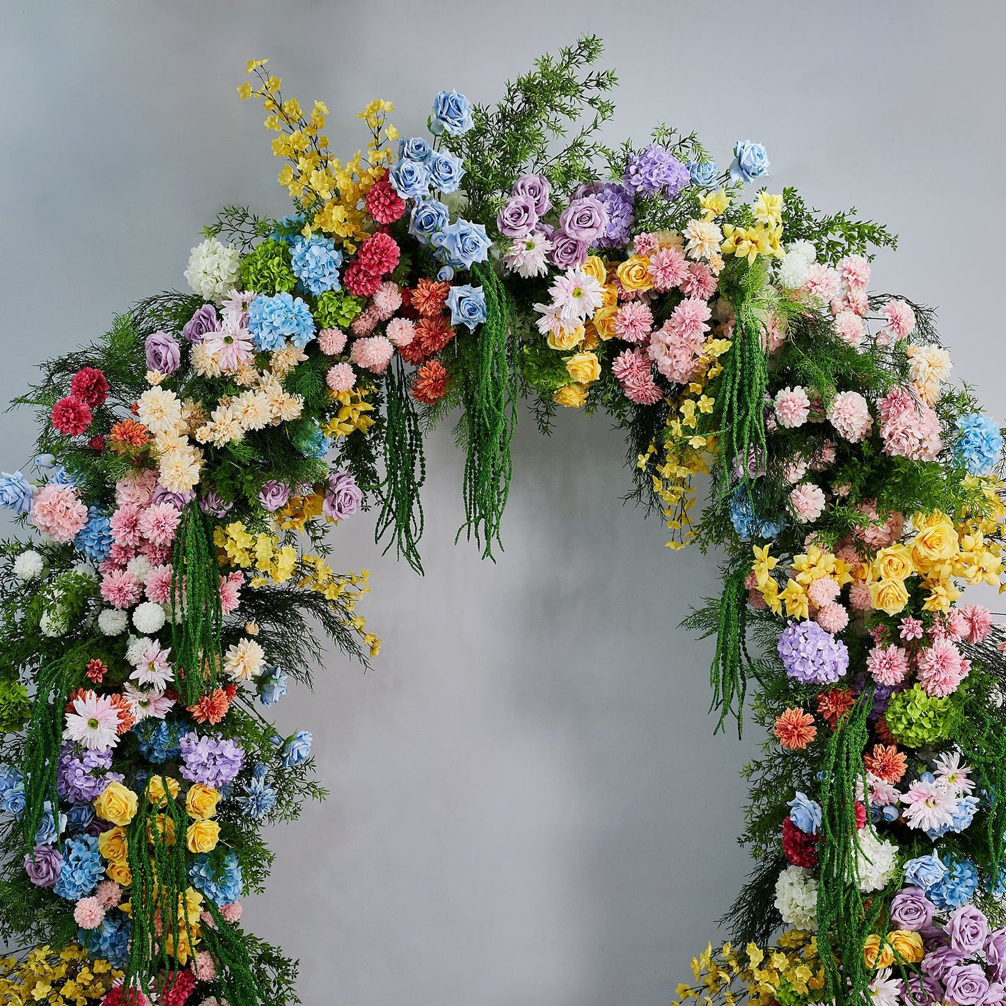 DWD213 New arrival 260cm height U arch colorful garden flower decor wedding party floral porch planning