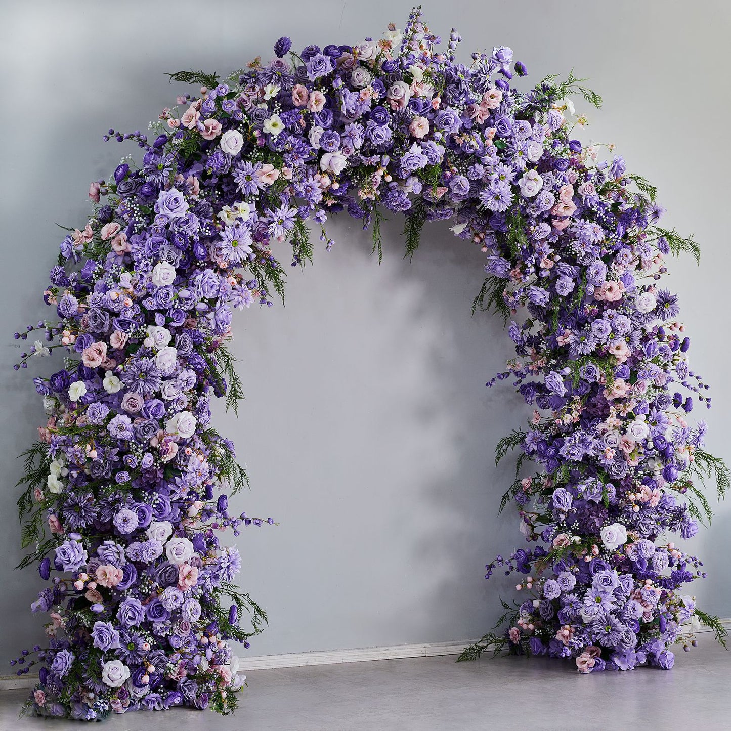 DWD216 New style 2.6*2.6m purple series arch flower decor wedding party floral arrangement