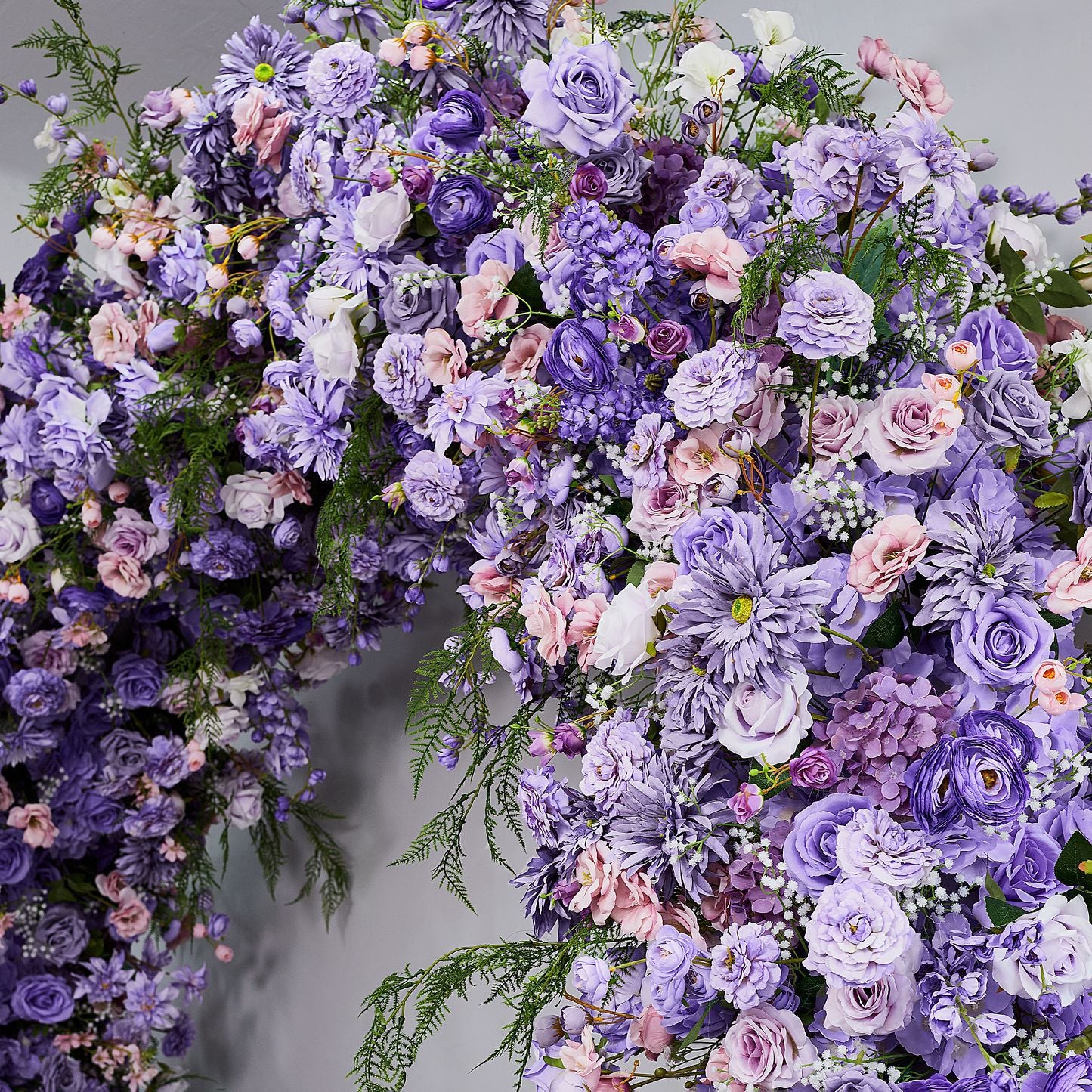 DWD216 New style 2.6*2.6m purple series arch flower decor wedding party floral arrangement