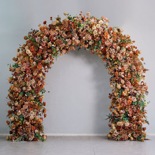 DWD217 Wedding Floral Arch 260cm Oversized Vintage Warm-Tone Artificial Arch (With 240cm Stand)