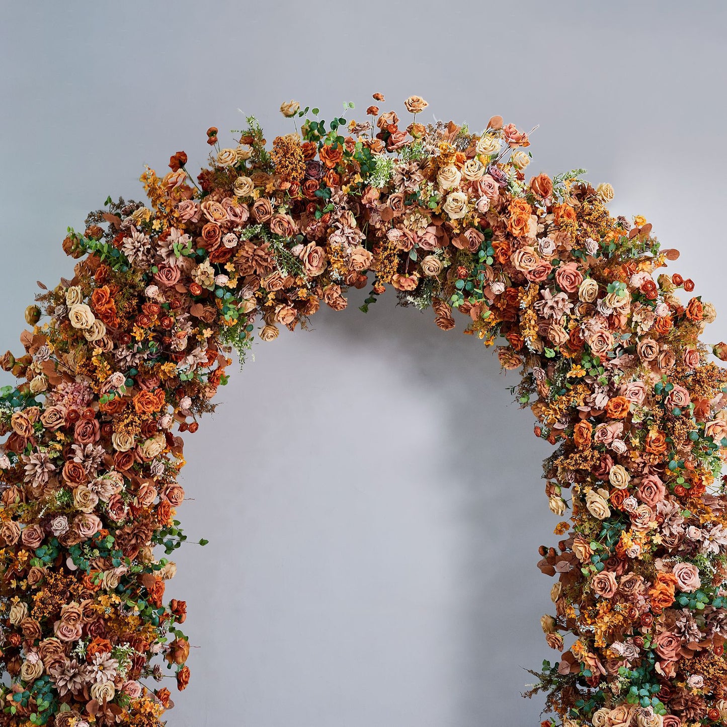DWD217 Wedding Floral Arch 260cm Oversized Vintage Warm-Tone Artificial Arch (With 240cm Stand)