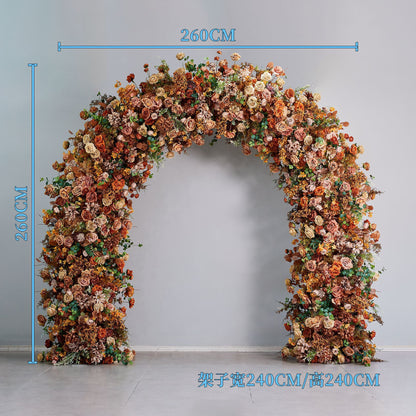 DWD217 Wedding Floral Arch 260cm Oversized Vintage Warm-Tone Artificial Arch (With 240cm Stand)