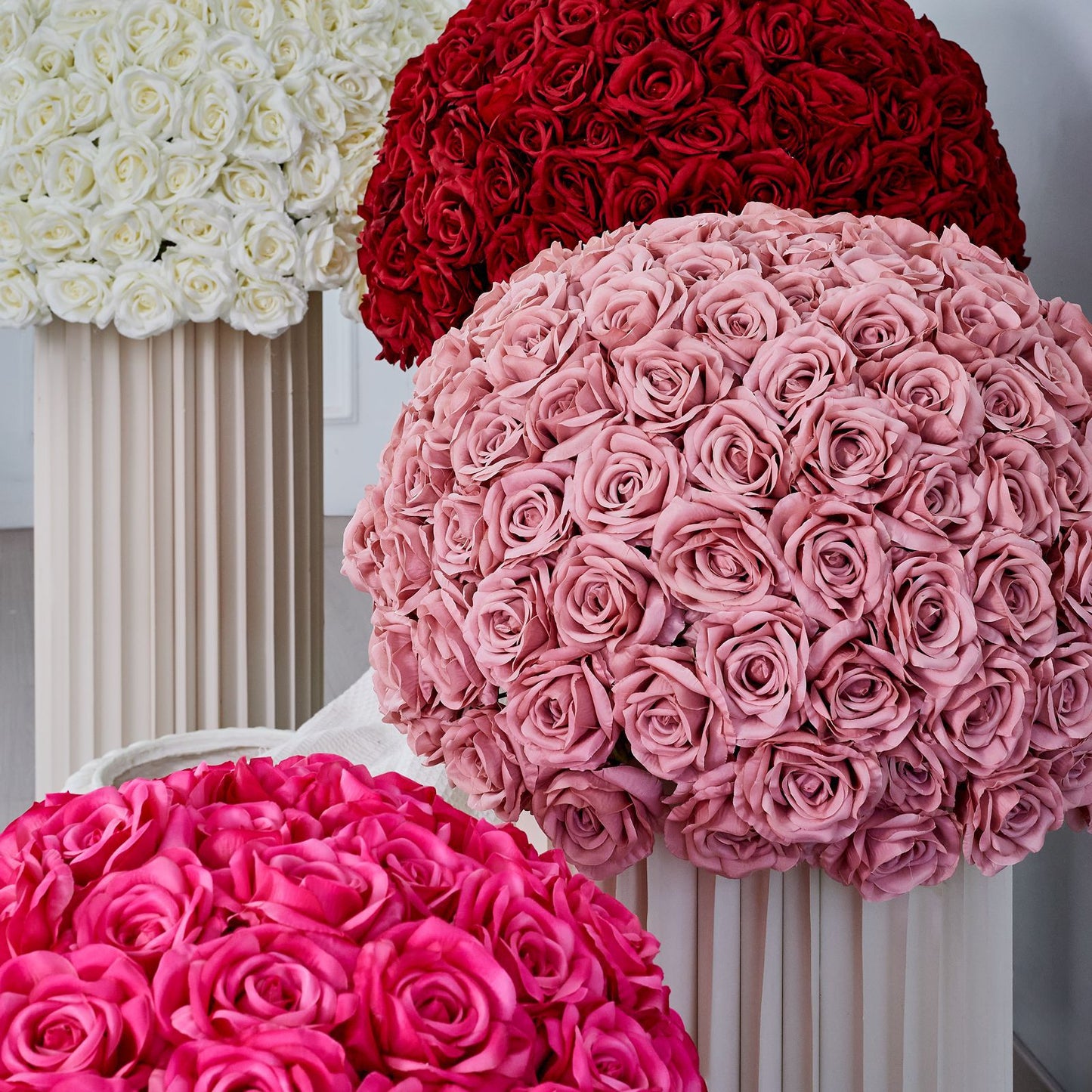 DWD224 Multi-Size Multi-Color Rose Flower Ball Centerpieces Wedding Home Floral Decor