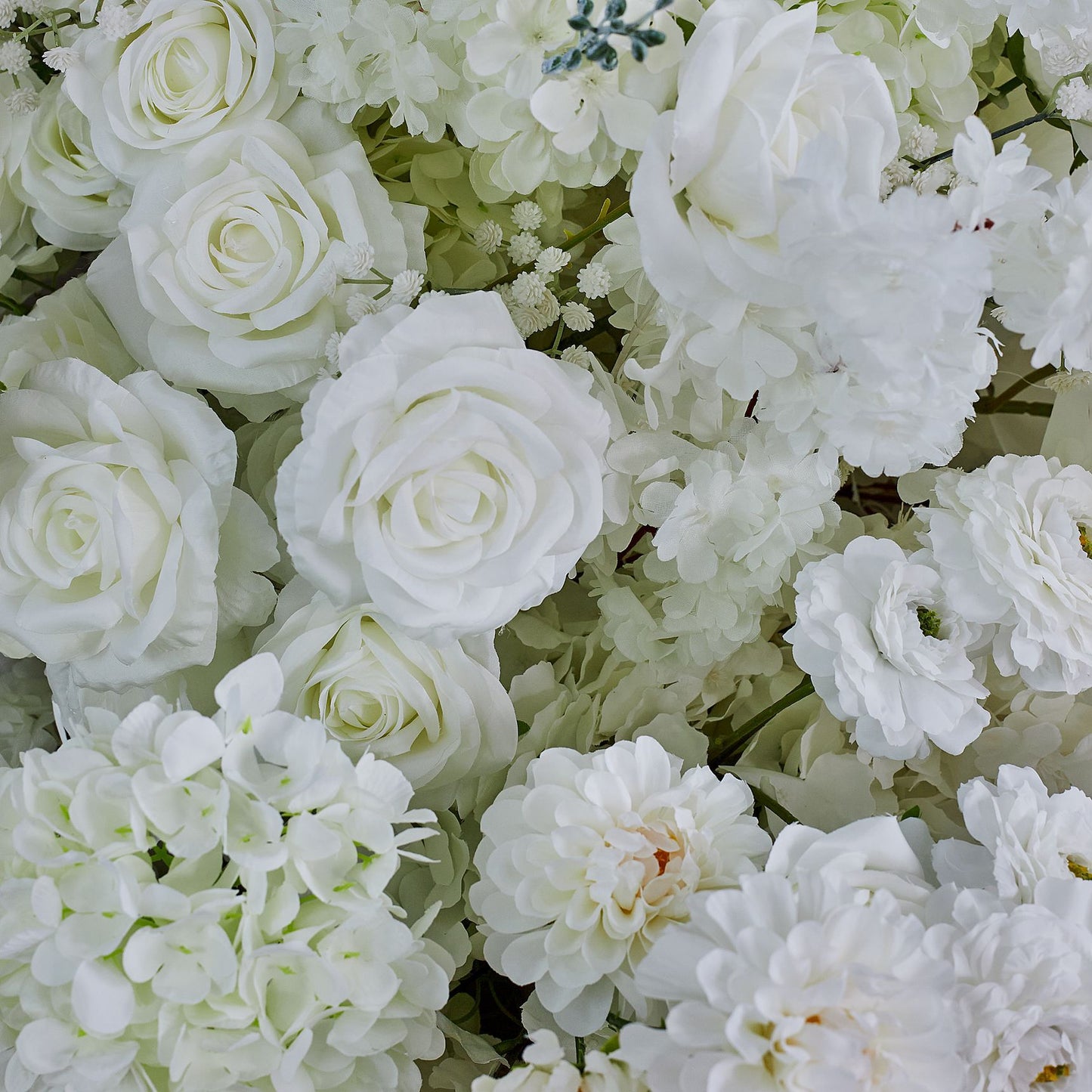 DWD225 200x80cm & 80cm White Cherry Blossom Larkspur Flower Runners | Wedding Table & Floor Floral Decor