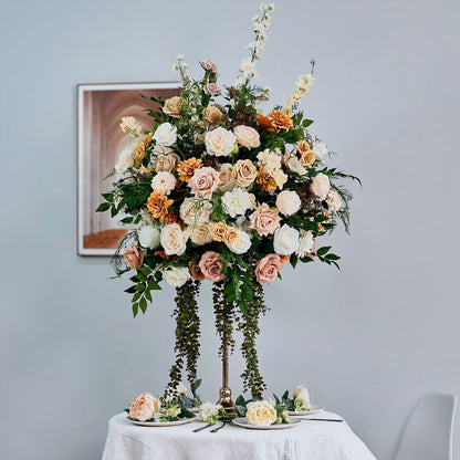 DWD227 60cm Diameter 70cm Tall Lush Cascading Floral Centerpiece Wedding Table Decor