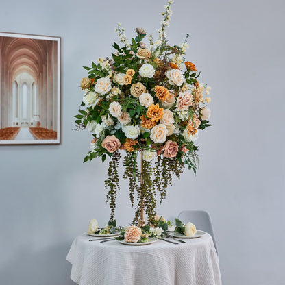 DWD227 60cm Diameter 70cm Tall Lush Cascading Floral Centerpiece Wedding Table Decor