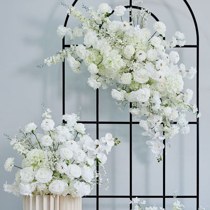 DWD236 Creamy White Baby's Breath & Cherry Blossom Floral Set - Wedding Arch/Table Decor Bundle