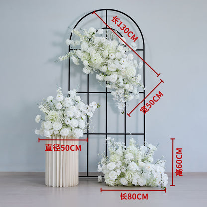 DWD236 Creamy White Baby's Breath & Cherry Blossom Floral Set - Wedding Arch/Table Decor Bundle