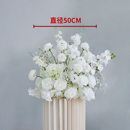DWD236 Creamy White Baby's Breath & Cherry Blossom Floral Set - Wedding Arch/Table Decor Bundle