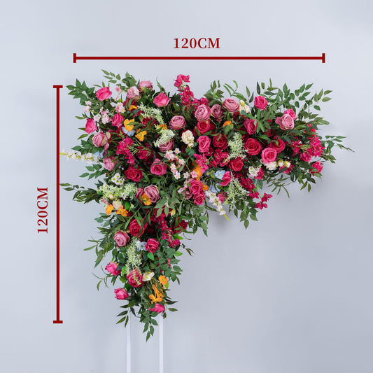 DWD239 Hot Pink Floral Arrangement Set Wedding Arch/Backdrop Decor Bundle