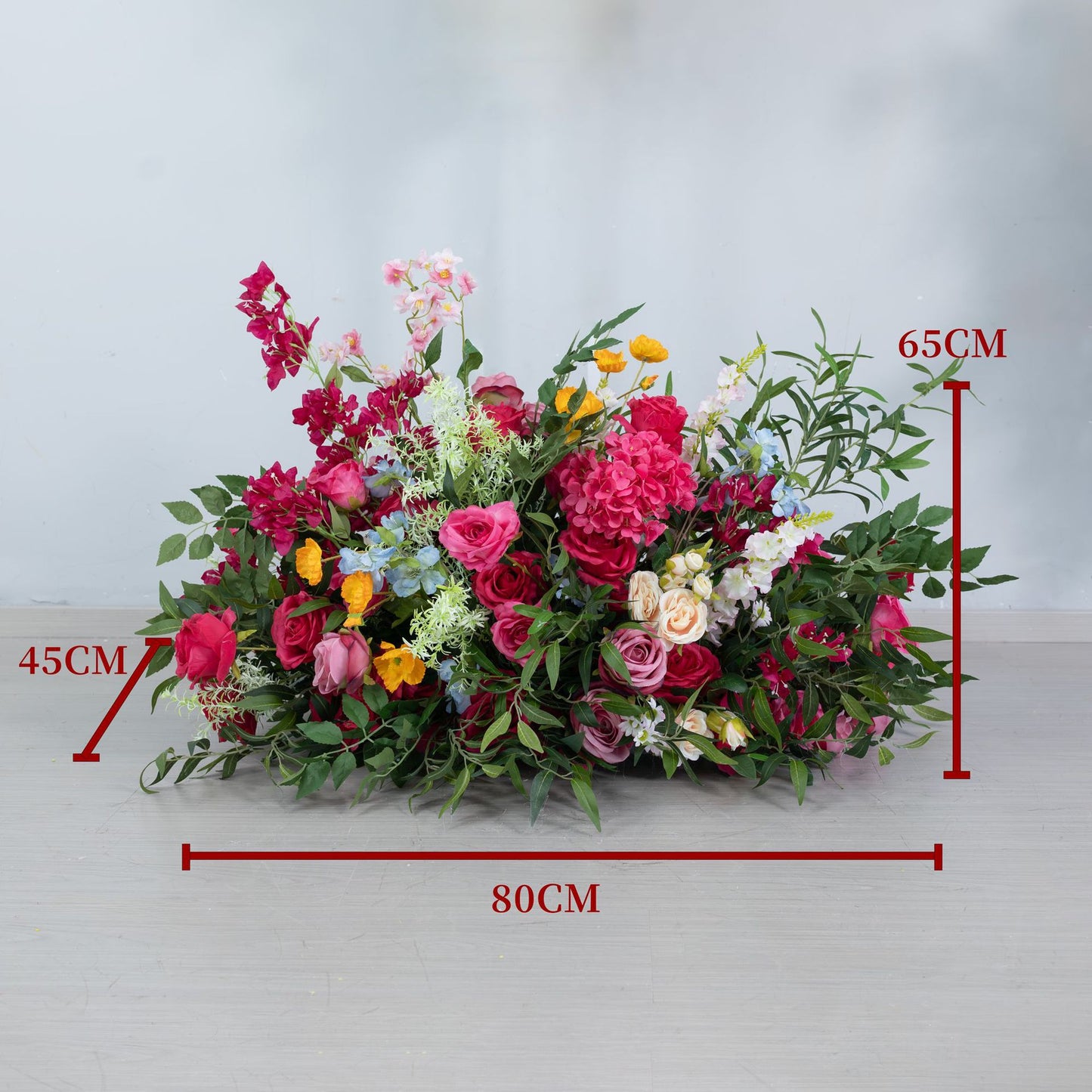 DWD239 Hot Pink Floral Arrangement Set Wedding Arch/Backdrop Decor Bundle