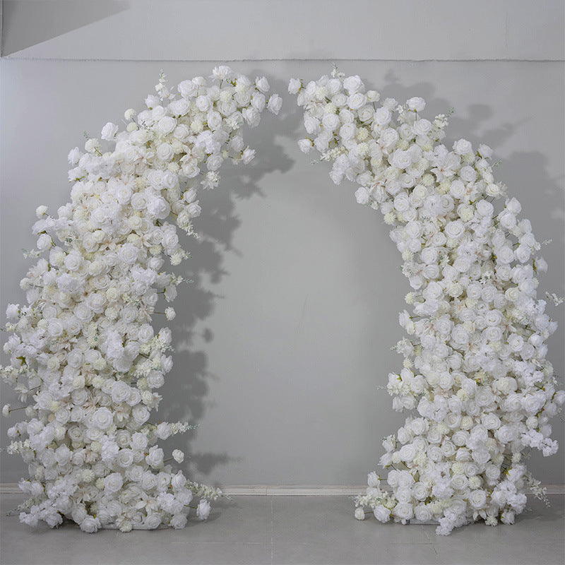 DWD033 Vintage artificial 230+230cm big white floral arch wedding event floral arrangement