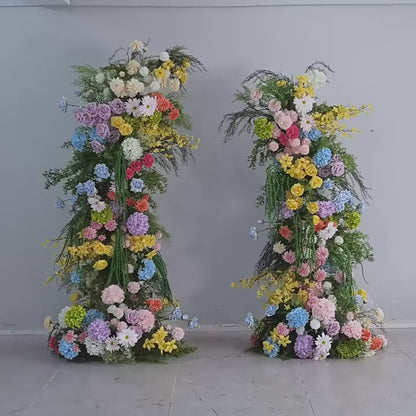 DWD212 New arrival 210+230cm colorful horn arch pastoral flower crafts wedding event floral arrangement
