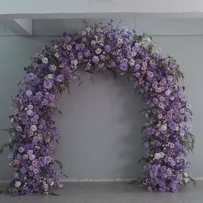 DWD216 New style 2.6*2.6m purple series arch flower decor wedding party floral arrangement
