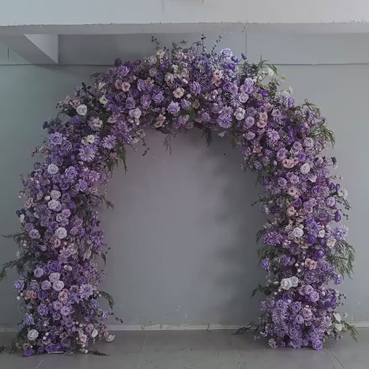 DWD216 New style 2.6*2.6m purple series arch flower decor wedding party floral arrangement