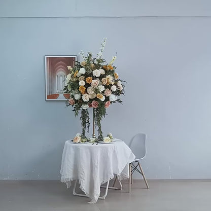DWD227 60cm Diameter 70cm Tall Lush Cascading Floral Centerpiece Wedding Table Decor