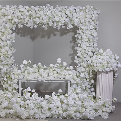 DWD169 New style white rose flower arch  table decor background wedding party floral backdrop arrangement
