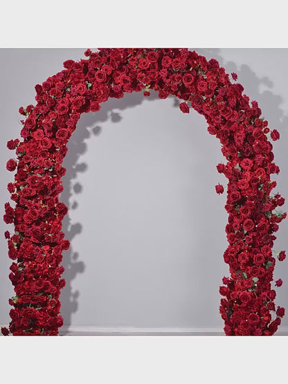 DWD167 Hot sale 2*2.4m red rose flower arch U style door arch porch decor wedding party floral backdrop