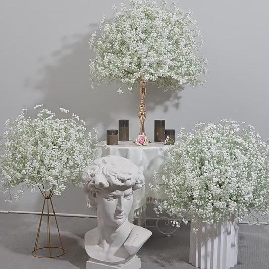 DWD112 High quality soft touch PU babybreath ball table decor wedding party ceremony floral centerpiece