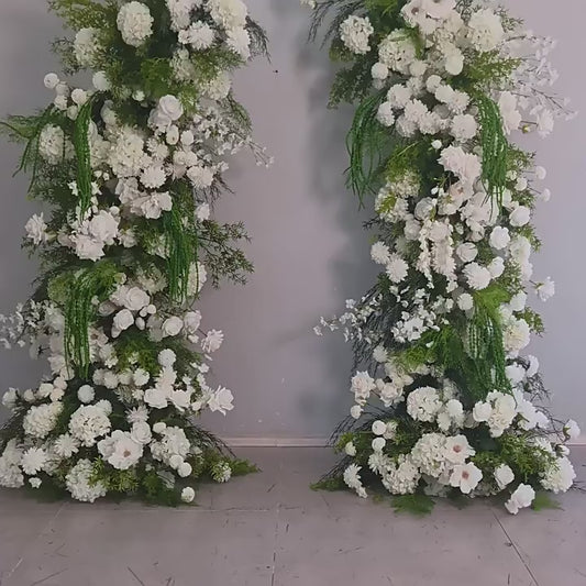 DWD204 New garden style 210+230cm greenery horn arch backdrops wedding event floral arrangement porch decor