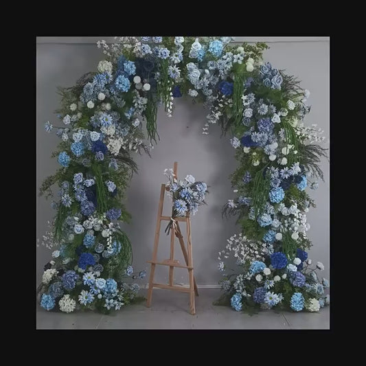 DWD209 New arrival 260cm height U arch blue pastoral flower crafts background wedding party floral porch arrangement